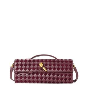 Tiffany & Fred Paris Woven Leather Clutch, Red